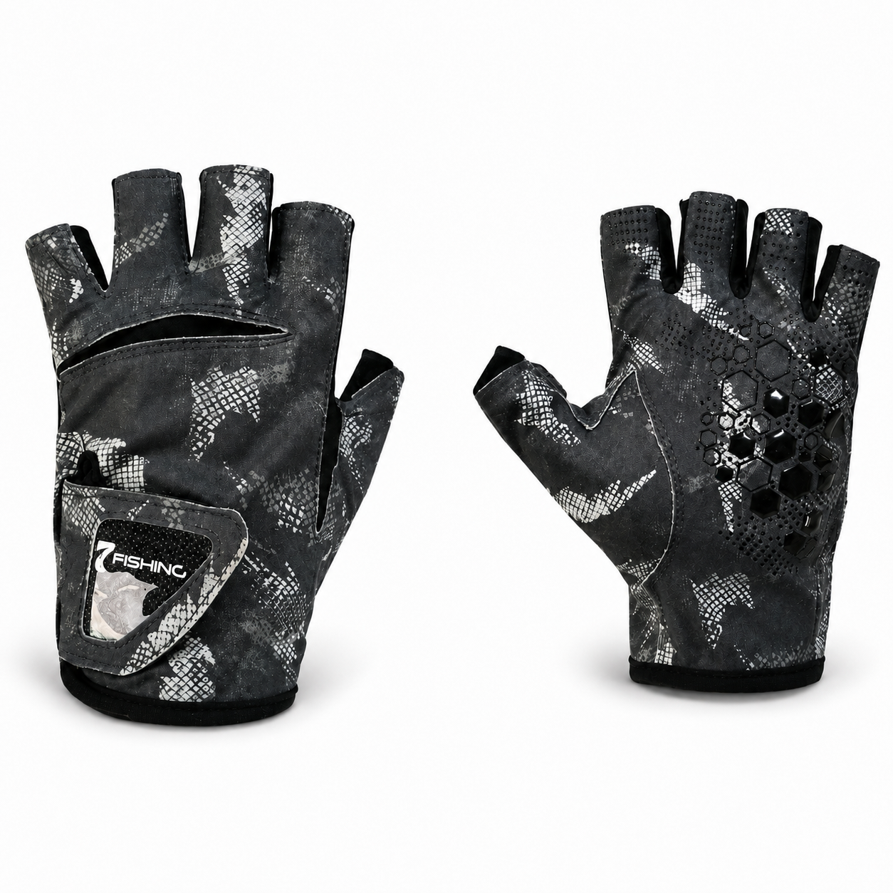 Guantes de pesca sin dedos ajustables UPF 50+