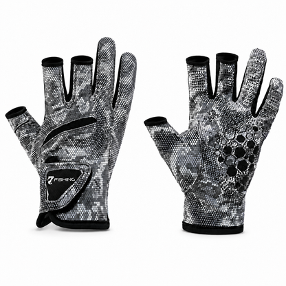 Guantes de pesca sin dedos ajustables UPF 50+