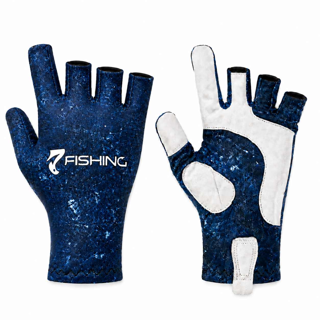 Guantes de pesca sin dedos ajustables UPF 50+