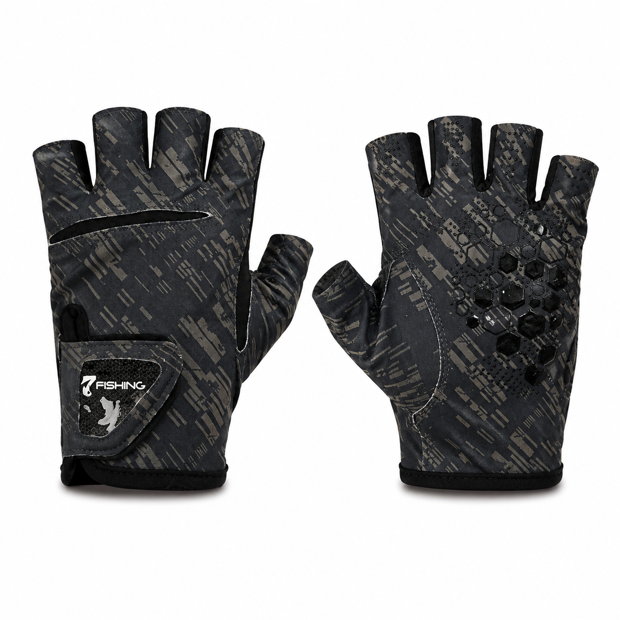 Guantes de pesca sin dedos ajustables UPF 50+